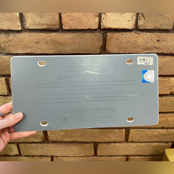 Texas Longhorns Set of Two Orange and White Acrylic License Plates - Picture 5 of 5